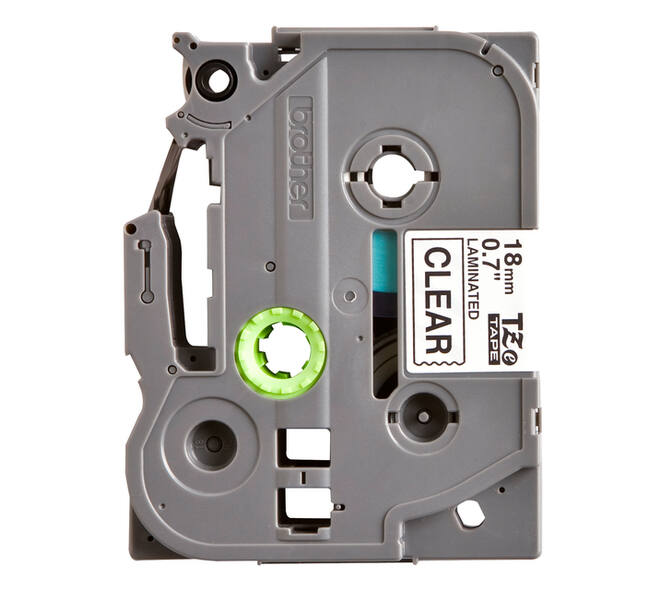 Labeltape Brother P-touch TZe-141 standaard 18mm zwart op transparant