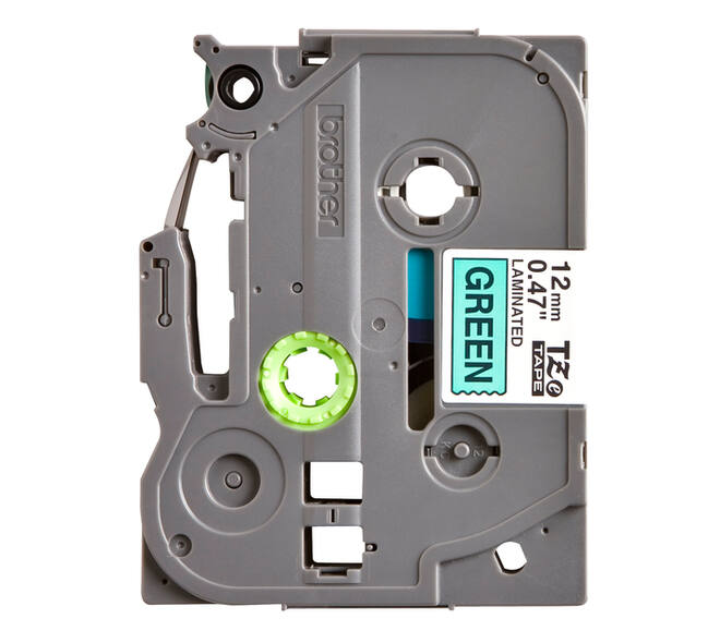 Labeltape Brother P-touch TZe-731 standaard 12mm zwart op groen