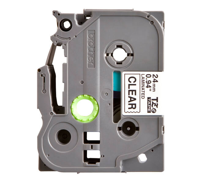 Labeltape Brother P-touch TZe-151 standaard 24mm zwart op transparant