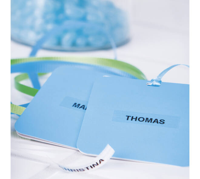 Labeltape Dymo LetraTag plastic 12mm zwart op transparant