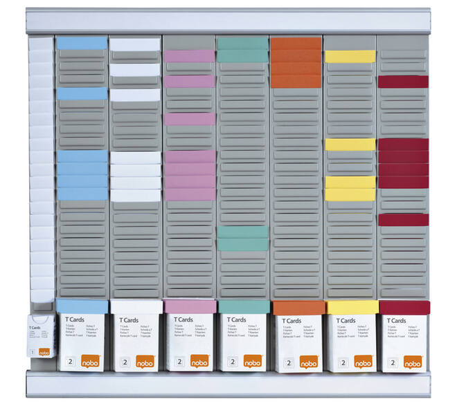 Planbord Nobo kantoorplanning T-kaart nr.2 met 24 sleuven