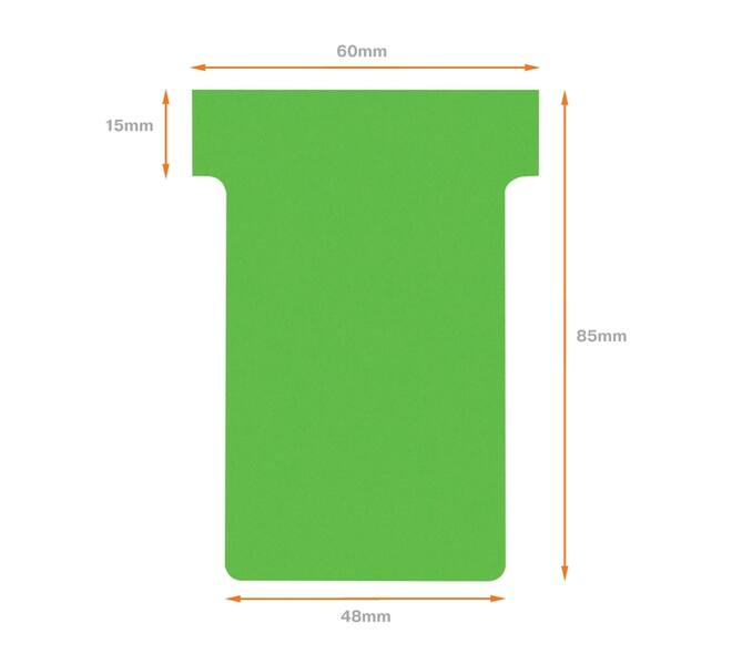T-kaart Nobo nr.2 48mm groen 100 stuks