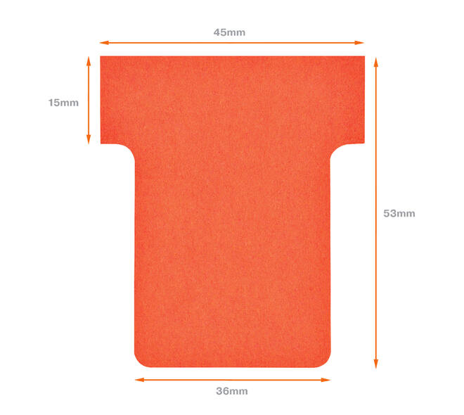 T-kaart  Nobo nr 1.5 36mm rood 100 stuks