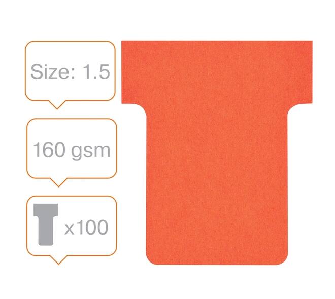 T-kaart  Nobo nr 1.5 36mm rood 100 stuks