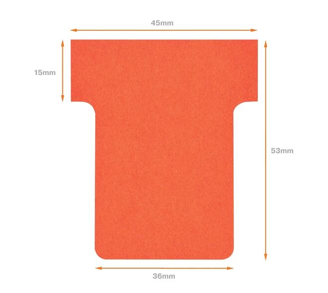 T-kaart  Nobo nr 1.5 36mm rood 100 stuks