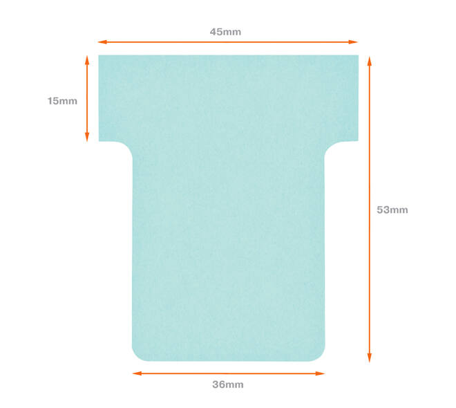 T-kaart Nobo nr 1.5 36mm blauw 100 stuks