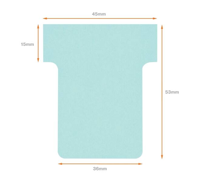 T-kaart Nobo nr 1.5 36mm blauw 100 stuks