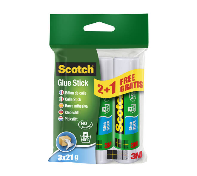 Lijmstift Scotch 21gr 2+1 gratis