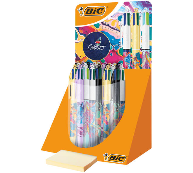Balpen Bic 4kleuren medium Hydro ass