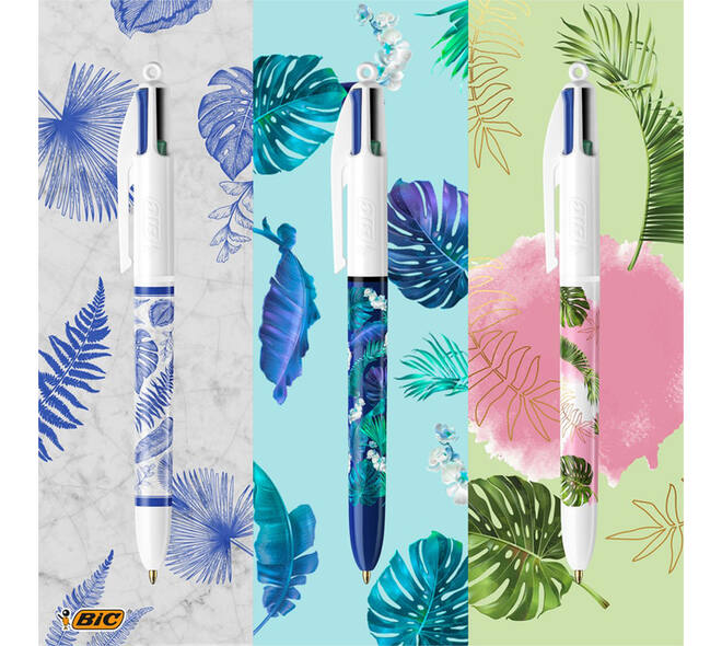 Balpen Bic 4kleuren medium Hydro ass