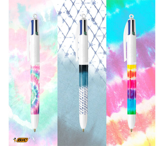 Balpen Bic 4kleuren medium Hydro ass