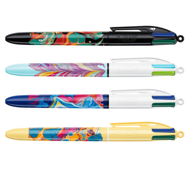 Balpen Bic 4kleuren medium Hydro ass