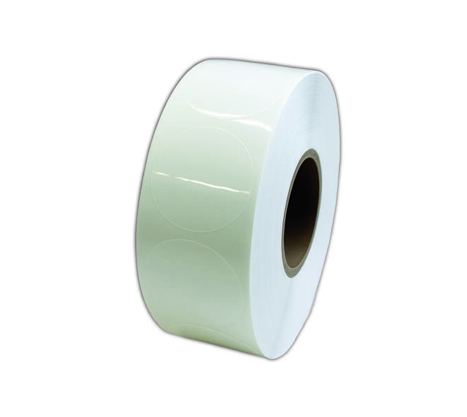 Etiket 50x50mm rond transparant permanent K45, 2000rol