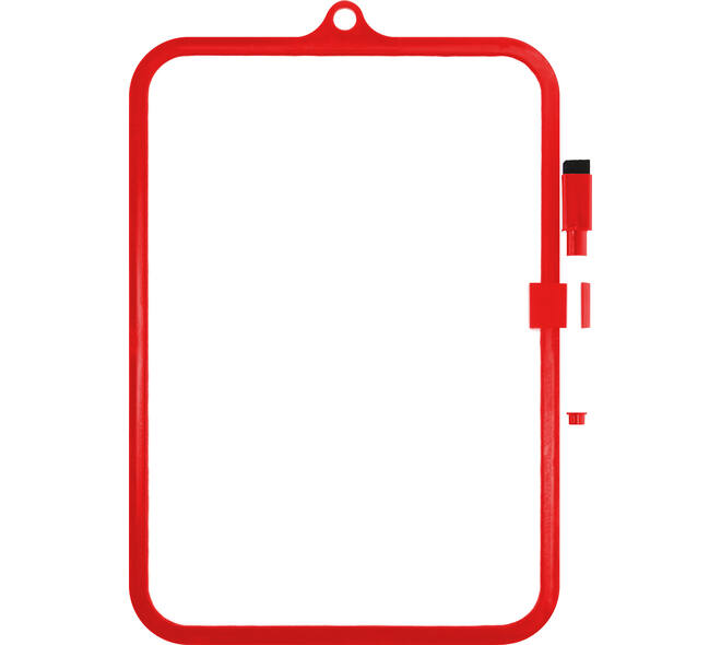 Whiteboard 19x26cm blanco/ruit met marker/wisser