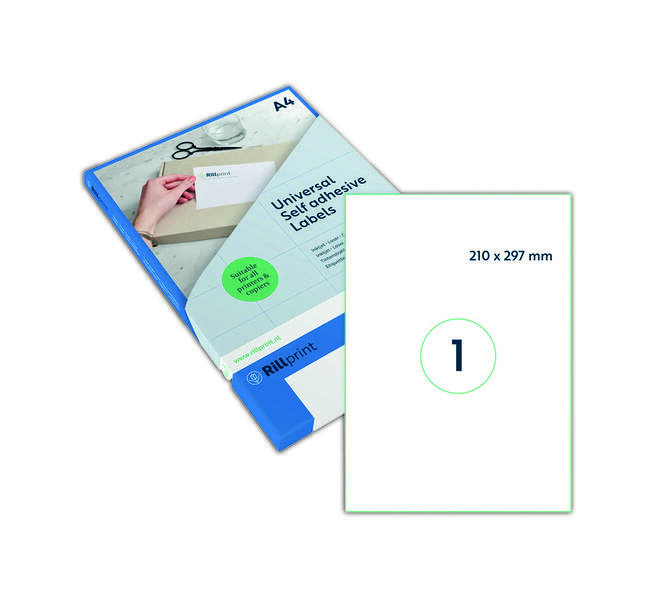 Etiket Rillprint 210x297mm 100st