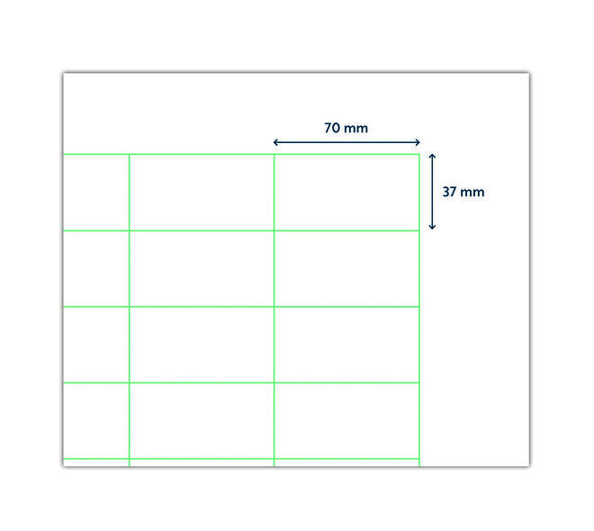 Etiket Rillprint 70x37mm 2400st