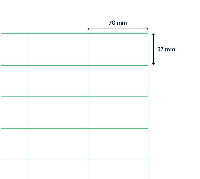 Etiket Rillprint 70x37mm 2400st