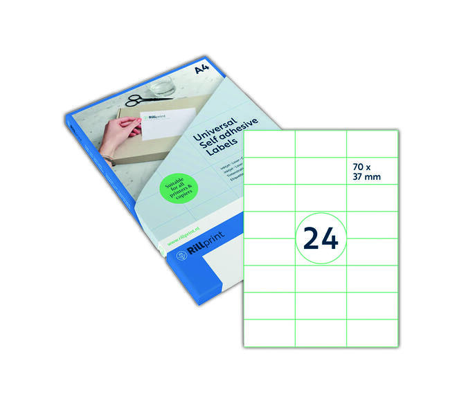 Etiket Rillprint 70x37mm 2400st