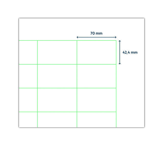 Etiket Rillprint 70x42.4mm 2100st