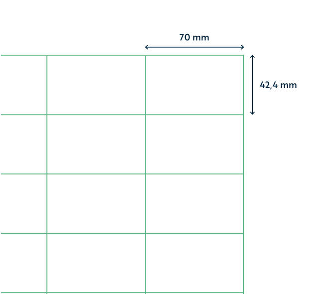 Etiket Rillprint 70x42.4mm 2100st