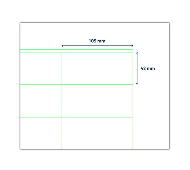 Etiket Rillprint 105x148mm 400st