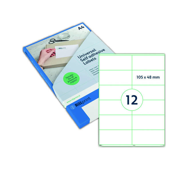 Etiket Rillprint 105x148mm 400st