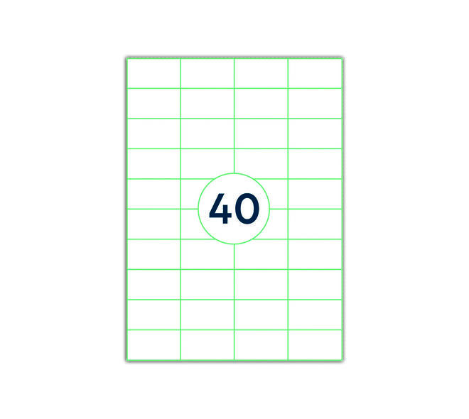 Etiket Rillprint 52.5x29.77mm 40st hittebestendig (1000)