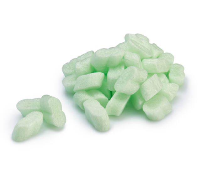 Opvulchips groen 100% gerecycled, afbreekbaar 500ltr