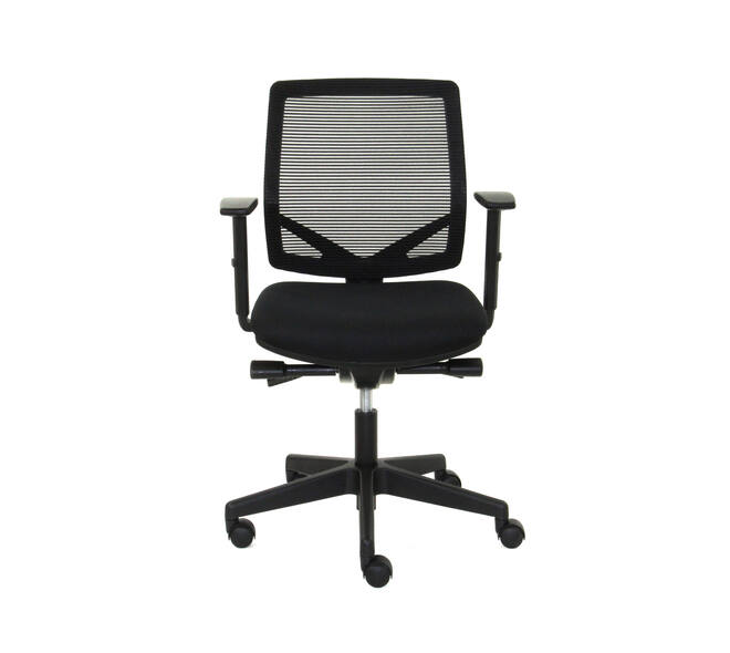 Bureaustoel "Easy" mesh rug zwart
