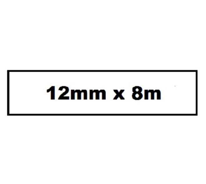 Labeltape Quantore TZe-231 12mmx8m zwart op wit