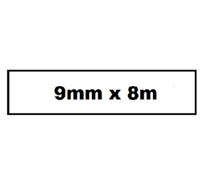 Labeltape Quantore TZe-221 9mmx8m zwart op wit