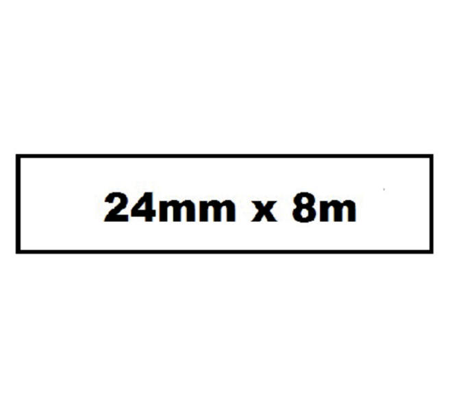 Labeltape Quantore TZe-251 24mmx8m zwart op wit