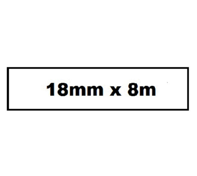 Labeltape Quantore TZe-241 18mmx8m wit/zwart