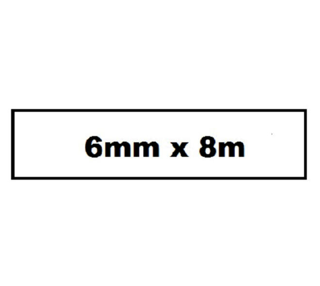 Labeltape Quantore TZe-211 6mmx8m zwart op wit