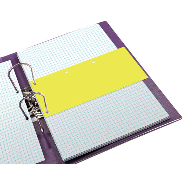 Scheidingsstrook Oxford Duo 240x105mm geel 60 stuks