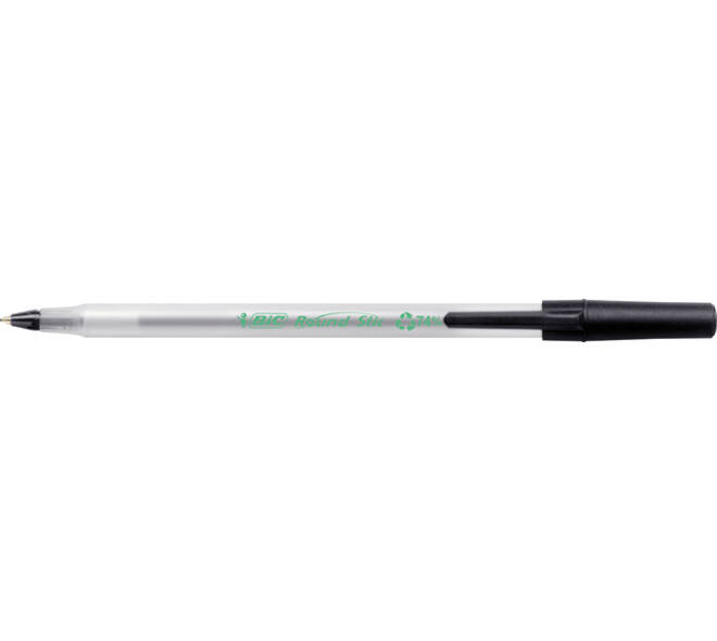 Balpen Bic Ecolutions round stic medium zwart