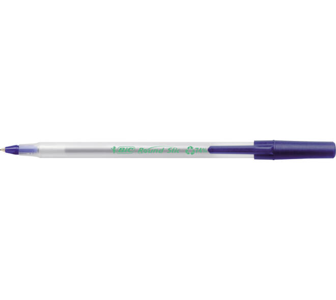 Balpen Bic Ecolutions round stic medium blauw