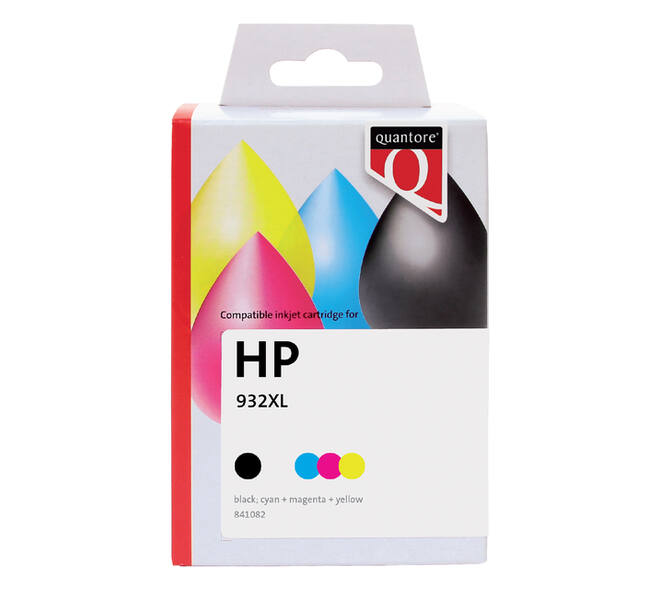 Inktcartridge Quantore alternatief tbv HP C2P42AE 932XL + 933XL zwart + kleur