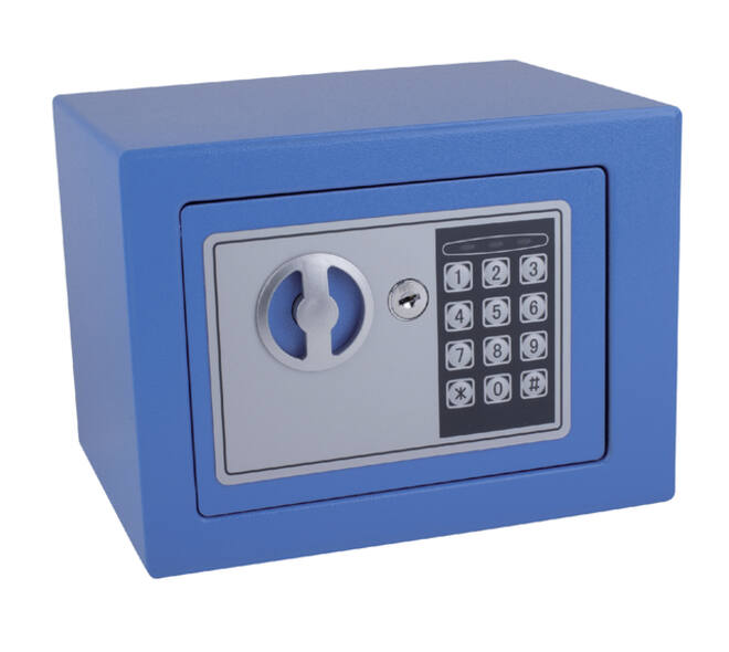 Kluis Pavo mini elektronisch 230x170x170mm blauw
