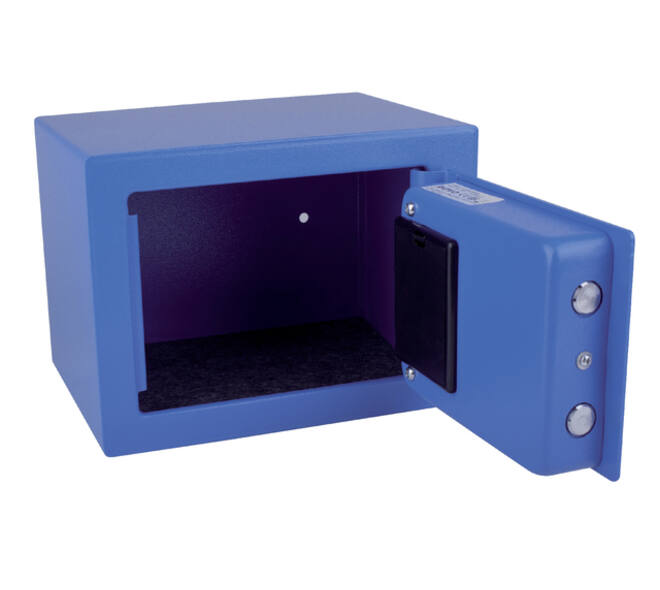 Kluis Pavo mini elektronisch 230x170x170mm blauw