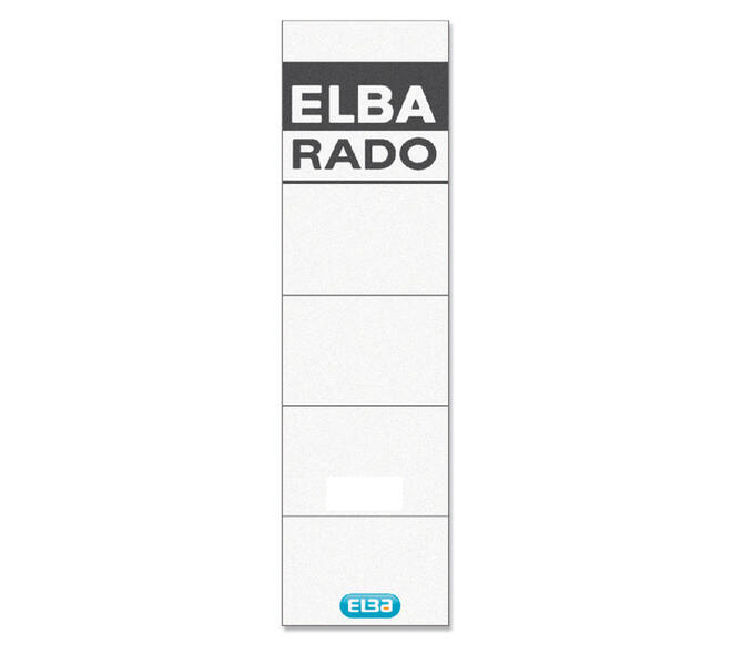 Rug-insteekkaart Elba Rado breed 44x159mm wit 10 stuks