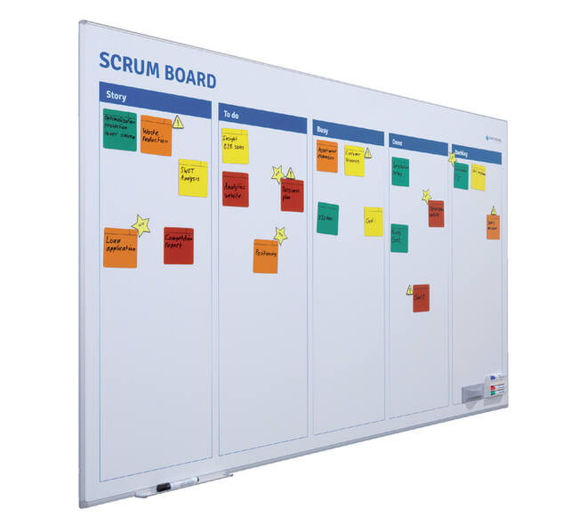 Scrum bord + starterkit scrum 90x120cm