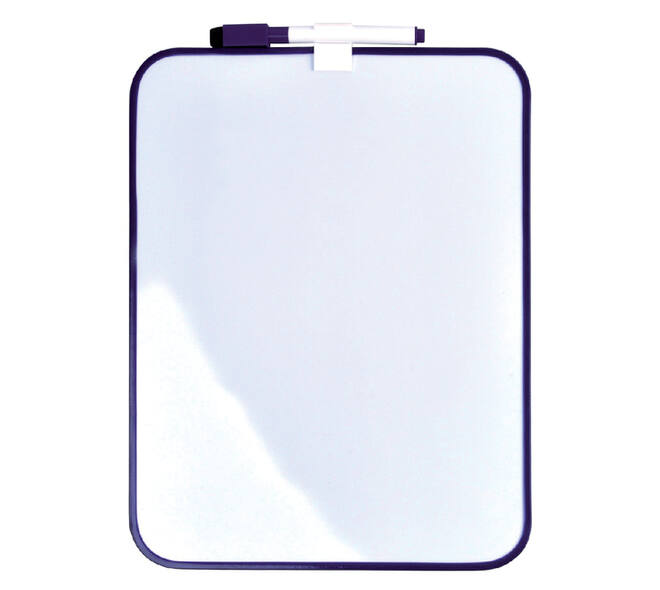 Whiteboard Desq 21.5x28cm + marker paars profiel