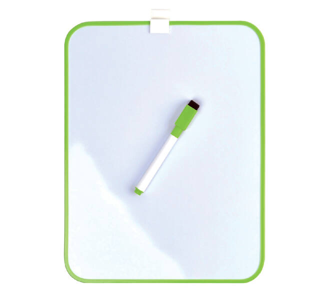 Whiteboard Desq 21.5x28cm + marker groen profiel