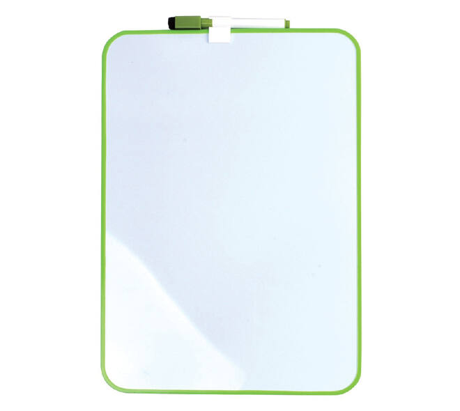 Whiteboard Desq 24x34cm + marker groen profiel