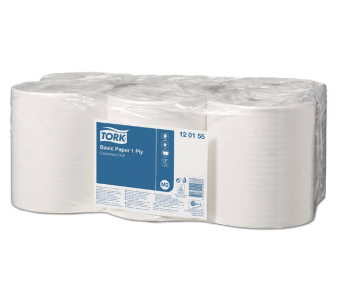 Poetspapier Tork M2 Basic Universal 1-laags 300m wit 120155