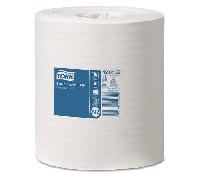 Poetspapier Tork M2 Basic Universal 1-laags 300m wit 120155