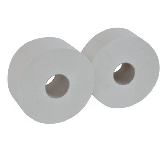 Toiletpapier Cleaninq T2 jumbo klein 2-laags 12x170m wit