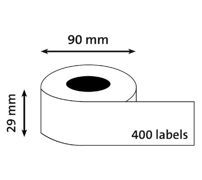 Labeletiket Quantore DK-11201 29x90mm adres wit 400 stuks