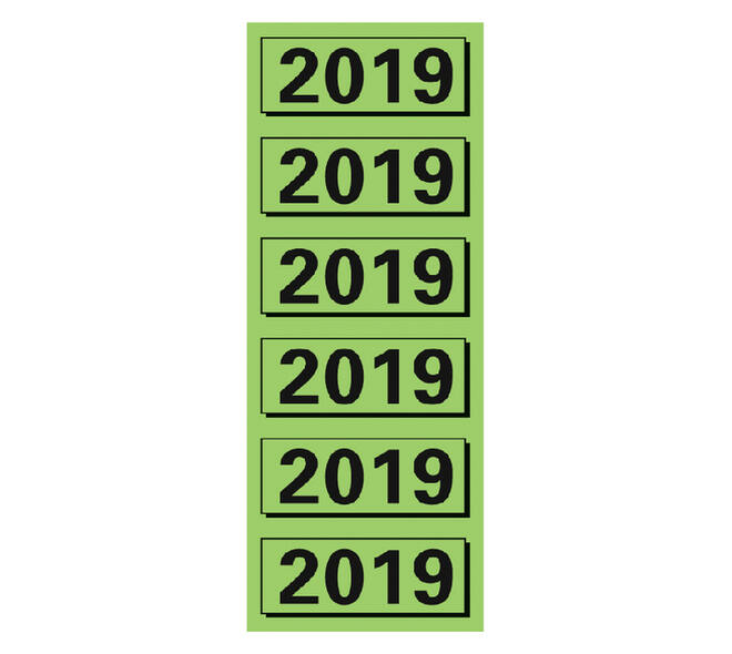 Rugetiket Elba 2019 57x25mm groen 120 stuks
